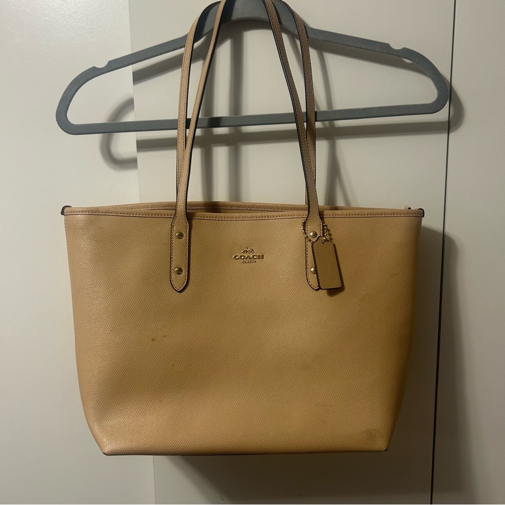 Coach Tan Leather Tote Bag